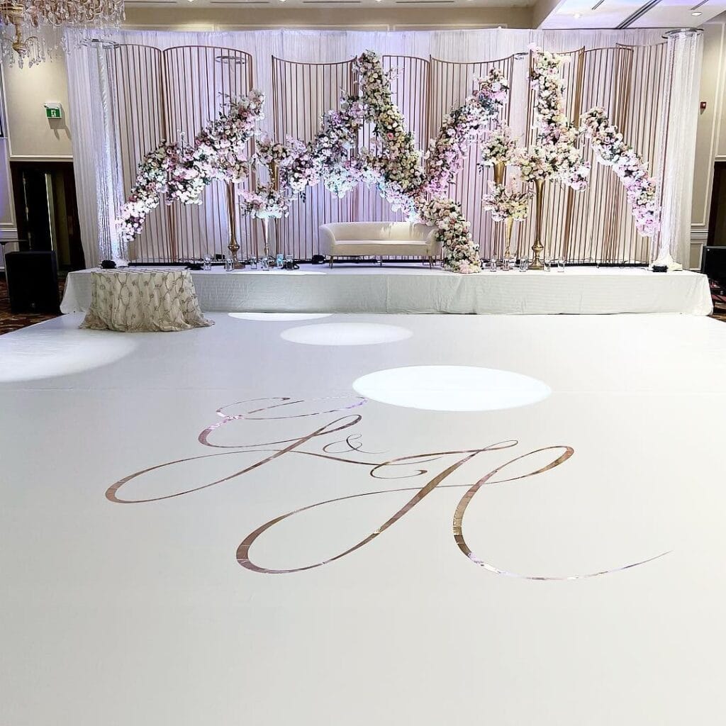 dance floor wrap wedding event print graphic by project sign near me sernardino, california, brampton, mississauga
